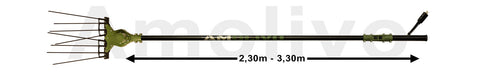 Ελαιοραβδιστικό  Amolivo Αγγελής Μπαταρίας Χτένα 800W με Σταθερό Κοντάρι 2.3m και Βάρος 2.5kg