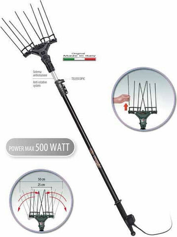 Zanon Karbonium evo AL300/33V Ελαιοραβδιστικό Μπαταρίας Χτένα 500W με Τηλεσκοπικό Κοντάρι 3.4m