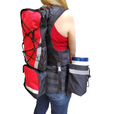 Σακίδιο πλάτης δασικών επιχειρήσεων Backpack Promsan μαύρο-κόκκινο