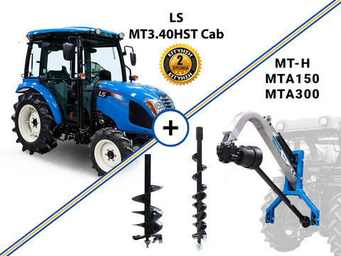 LS MT3.40HST CABIN 49HP 4WD 1879cc δενδροκομικό αμπελουργικό τρακτέρ συνδυασμός με GRAECUS Τρυπάνι MT-H και δυο αρίδες MTA150&300