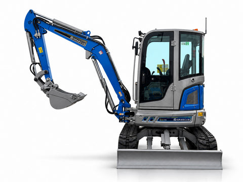 Μίνι εκσκαφέας με καμπίνα A/C 4T, Kubota Diesel, με περιστροφή στην μπούμα, πλαϊνούς μοχλούς χειρισμού και γραμμή σφύρας EB40C-PRO
