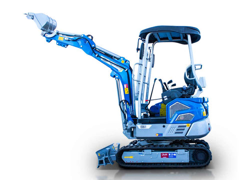 Μίνι τσαπάκι 2.1T, Kubota Diesel, με περιστροφή στην μπούμα, πτυσσόμενες ερπύστριες, πλαϊνούς μοχλούς χειρισμού και γραμμή σφύρας EB21-PRO