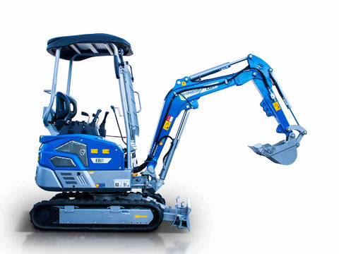 Μίνι τσαπάκι 2.1T, Kubota Diesel, με περιστροφή στην μπούμα, πτυσσόμενες ερπύστριες, πλαϊνούς μοχλούς χειρισμού και γραμμή σφύρας EB21-PRO