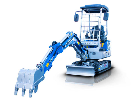 Μίνι τσαπάκι 2.1T, Kubota Diesel, με περιστροφή στην μπούμα, πτυσσόμενες ερπύστριες, πλαϊνούς μοχλούς χειρισμού και γραμμή σφύρας EB21-PRO