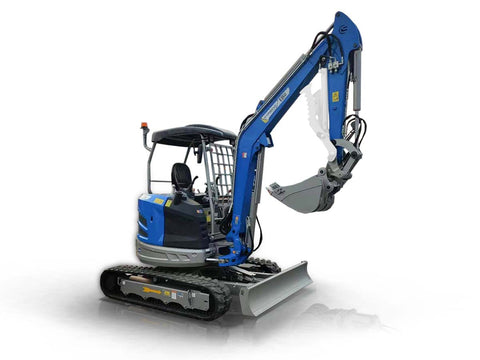 Μίνι εκσκαφέας 4T, Kubota Diesel, με περιστροφή στην μπούμα, πλαϊνούς μοχλούς χειρισμού και γραμμή σφύρας EB40-PRO