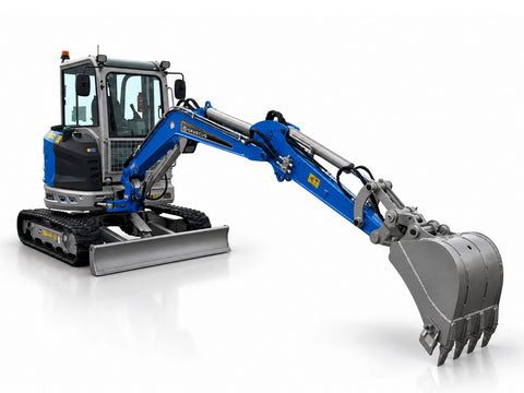 Μίνι εκσκαφέας με καμπίνα A/C 4T, Kubota Diesel, με περιστροφή στην μπούμα, πλαϊνούς μοχλούς χειρισμού και γραμμή σφύρας EB40C-PRO