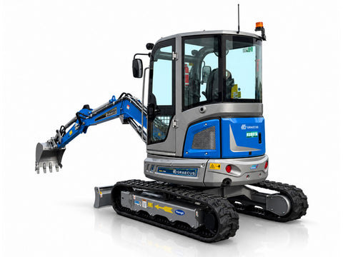 Μίνι εκσκαφέας με καμπίνα A/C 4T, Kubota Diesel, με περιστροφή στην μπούμα, πλαϊνούς μοχλούς χειρισμού και γραμμή σφύρας EB40C-PRO