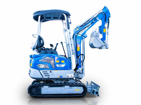 Μίνι τσαπάκι 2.1T, Kubota Diesel, με περιστροφή στην μπούμα, πτυσσόμενες ερπύστριες, πλαϊνούς μοχλούς χειρισμού και γραμμή σφύρας EB21-PRO
