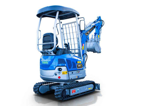 Μίνι τσαπάκι 1.7T, Kubota Diesel, με περιστροφή στην μπούμα, πτυσσόμενες ερπύστριες, πλαϊνούς μοχλούς χειρισμού και γραμμή σφύρας EB17-PRO