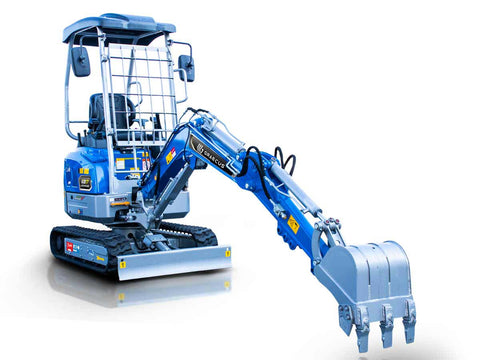 Μίνι τσαπάκι 1.7T, Kubota Diesel, με περιστροφή στην μπούμα, πτυσσόμενες ερπύστριες, πλαϊνούς μοχλούς χειρισμού και γραμμή σφύρας EB17-PRO