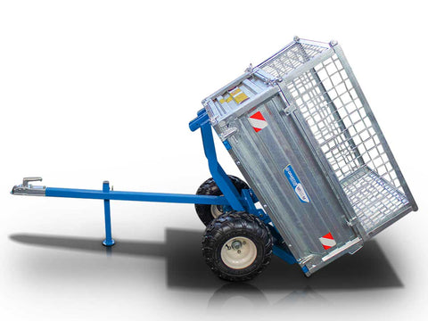Τρείλερ για τρακτέρ με μηχανική ανατροπή 600kg και γαλβανιζέ παραπέτα MT600-M