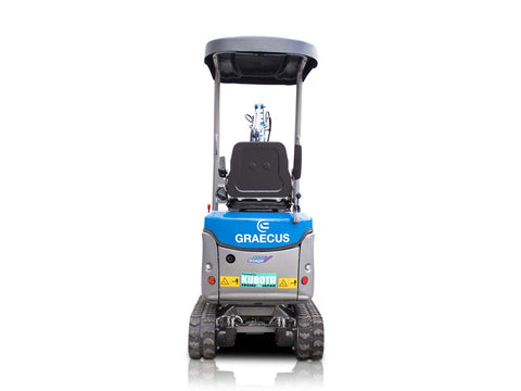 Μικρός ερπυστριοφόρος εκσκαφέας 1.2T, Kubota Diesel, με περιστροφή στην μπούμα EB12-BOOM