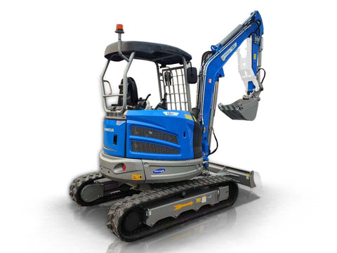 Μίνι εκσκαφέας 4T, Kubota Diesel, με περιστροφή στην μπούμα, πλαϊνούς μοχλούς χειρισμού και γραμμή σφύρας EB40-PRO