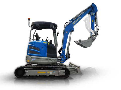 Μίνι εκσκαφέας 4T, Kubota Diesel, με περιστροφή στην μπούμα, πλαϊνούς μοχλούς χειρισμού και γραμμή σφύρας EB40-PRO