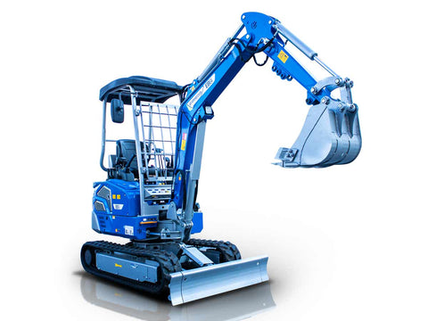 Μίνι τσαπάκι 2.4T, Kubota Diesel, με περιστροφή στην μπούμα, πτυσσόμενες ερπύστριες, πλαϊνούς μοχλούς χειρισμού και γραμμή σφύρας EB24-PRO