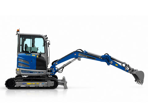 Μίνι εκσκαφέας με καμπίνα A/C 4T, Kubota Diesel, με περιστροφή στην μπούμα, πλαϊνούς μοχλούς χειρισμού και γραμμή σφύρας EB40C-PRO