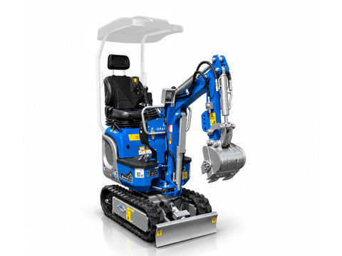Μικρός ερπυστριοφόρος εκσκαφέας 700kg, βενζίνη, με γραμμή σφύρας EB07-BOOM
