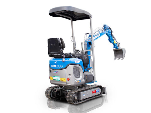 Μικρός ερπυστριοφόρος εκσκαφέας 1.2T, Kubota Diesel, με περιστροφή στην μπούμα EB12-BOOM