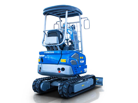 Μίνι τσαπάκι 2.4T, Kubota Diesel, με περιστροφή στην μπούμα, πτυσσόμενες ερπύστριες, πλαϊνούς μοχλούς χειρισμού και γραμμή σφύρας EB24-PRO