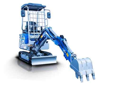 Μίνι τσαπάκι 2.1T, Kubota Diesel, με περιστροφή στην μπούμα, πτυσσόμενες ερπύστριες, πλαϊνούς μοχλούς χειρισμού και γραμμή σφύρας EB21-PRO