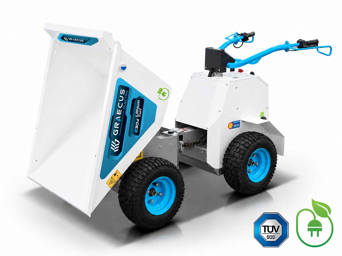 Hλεκτρικό μίνι ντάμπερ σπαστό | 4x4 4WD | Με ωφέλιμο φορτίο 300kg | Ισχύς κινητήρα 3000W/48V | Μπαταρία λιθίου 48V 32Ah | Hλεκτρική ανατροπή | Ελαστικά Χλοοτάπητα