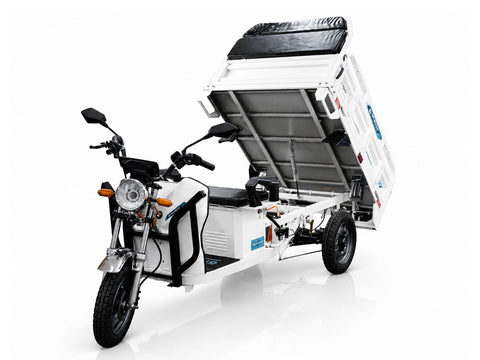 Ηλεκτρικό τρίκυκλο με ωφέλιμο φορτίο 253 kg, μέγιστη ταχύτητα 35 km/h και αυτονομία έως 60 km. Διαθέτει ανατρεπόμενη καρότσα 1500 × 1100 × 330 mm και μπαταρία 72V 45Ah.