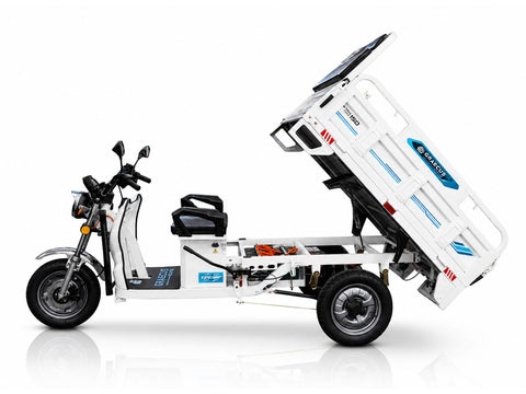 Ηλεκτρικό τρίκυκλο με ωφέλιμο φορτίο 253 kg, μέγιστη ταχύτητα 35 km/h και αυτονομία έως 60 km. Διαθέτει ανατρεπόμενη καρότσα 1500 × 1100 × 330 mm και μπαταρία 72V 45Ah.