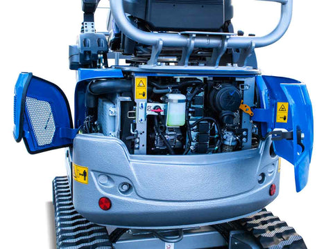 Μίνι τσαπάκι 1.7T, Kubota Diesel, με περιστροφή στην μπούμα, πτυσσόμενες ερπύστριες, πλαϊνούς μοχλούς χειρισμού και γραμμή σφύρας EB17-PRO