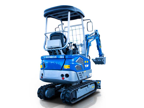 Μίνι τσαπάκι 2.1T, Kubota Diesel, με περιστροφή στην μπούμα, πτυσσόμενες ερπύστριες, πλαϊνούς μοχλούς χειρισμού και γραμμή σφύρας EB21-PRO
