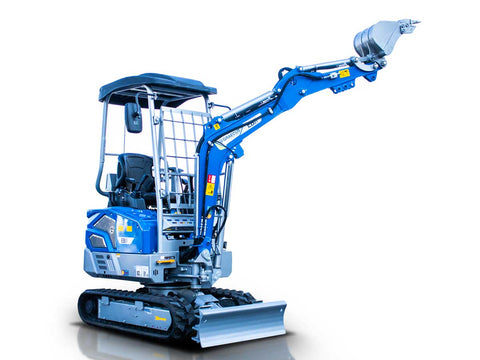 Μίνι τσαπάκι 2.1T, Kubota Diesel, με περιστροφή στην μπούμα, πτυσσόμενες ερπύστριες, πλαϊνούς μοχλούς χειρισμού και γραμμή σφύρας EB21-PRO