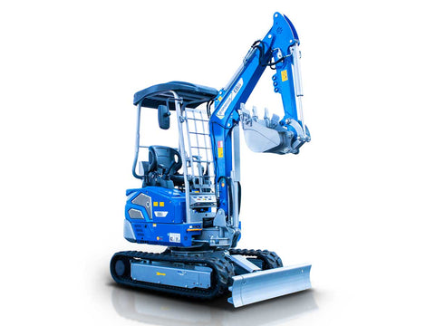 Μίνι τσαπάκι 2.4T, Kubota Diesel, με περιστροφή στην μπούμα, πτυσσόμενες ερπύστριες, πλαϊνούς μοχλούς χειρισμού και γραμμή σφύρας EB24-PRO