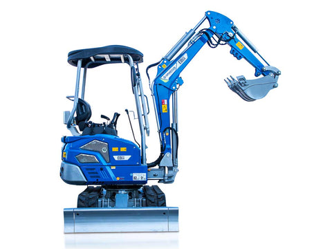 Μίνι τσαπάκι 2.4T, Kubota Diesel, με περιστροφή στην μπούμα, πτυσσόμενες ερπύστριες, πλαϊνούς μοχλούς χειρισμού και γραμμή σφύρας EB24-PRO