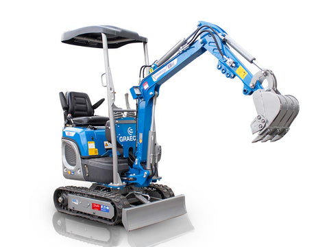 Μικρός ερπυστριοφόρος εκσκαφέας 1.2T, Kubota Diesel, με περιστροφή στην μπούμα EB12-BOOM