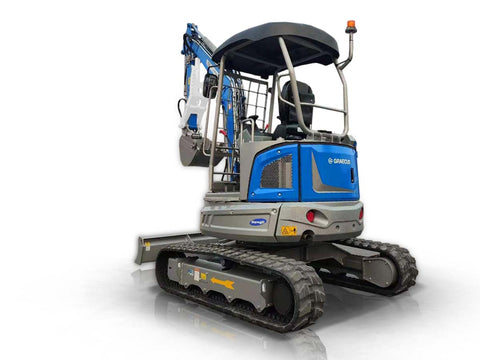 Μίνι εκσκαφέας 4T, Kubota Diesel, με περιστροφή στην μπούμα, πλαϊνούς μοχλούς χειρισμού και γραμμή σφύρας EB40-PRO