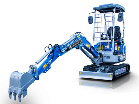 Μίνι τσαπάκι 1.7T, Kubota Diesel, με περιστροφή στην μπούμα, πτυσσόμενες ερπύστριες, πλαϊνούς μοχλούς χειρισμού και γραμμή σφύρας EB17-PRO