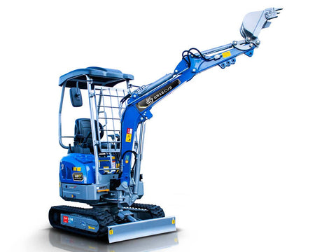 Μίνι τσαπάκι 1.7T, Kubota Diesel, με περιστροφή στην μπούμα, πτυσσόμενες ερπύστριες, πλαϊνούς μοχλούς χειρισμού και γραμμή σφύρας EB17-PRO