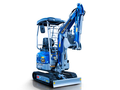 Μίνι τσαπάκι 1.7T, Kubota Diesel, με περιστροφή στην μπούμα, πτυσσόμενες ερπύστριες, πλαϊνούς μοχλούς χειρισμού και γραμμή σφύρας EB17-PRO