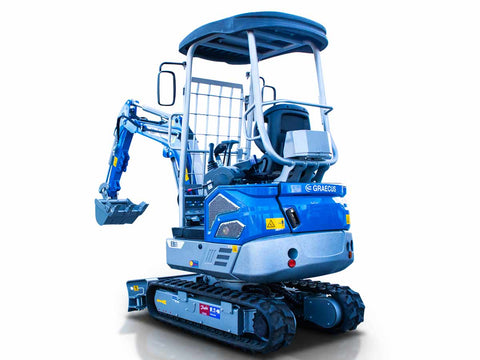 Μίνι τσαπάκι 2.1T, Kubota Diesel, με περιστροφή στην μπούμα, πτυσσόμενες ερπύστριες, πλαϊνούς μοχλούς χειρισμού και γραμμή σφύρας EB21-PRO