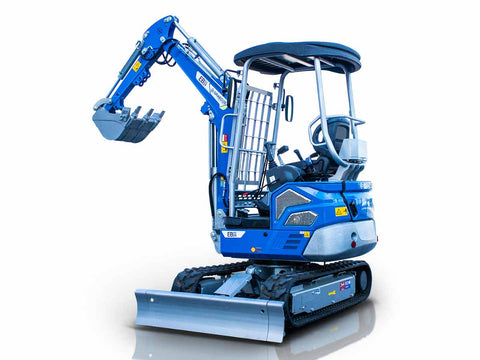 Μίνι τσαπάκι 2.4T, Kubota Diesel, με περιστροφή στην μπούμα, πτυσσόμενες ερπύστριες, πλαϊνούς μοχλούς χειρισμού και γραμμή σφύρας EB24-PRO