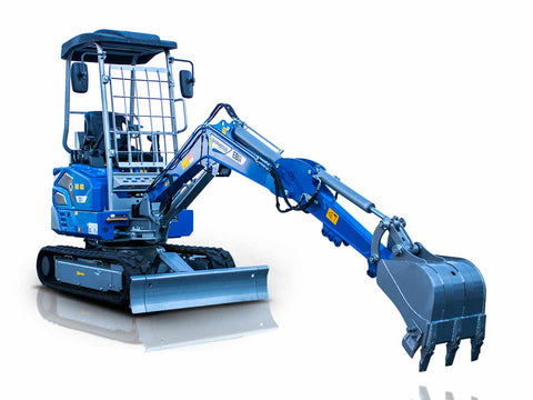 Μίνι τσαπάκι 2.4T, Kubota Diesel, με περιστροφή στην μπούμα, πτυσσόμενες ερπύστριες, πλαϊνούς μοχλούς χειρισμού και γραμμή σφύρας EB24-PRO