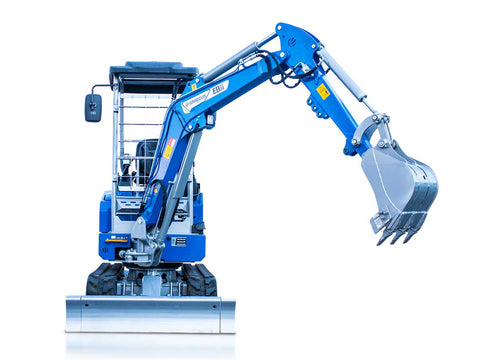 Μίνι τσαπάκι 2.4T, Kubota Diesel, με περιστροφή στην μπούμα, πτυσσόμενες ερπύστριες, πλαϊνούς μοχλούς χειρισμού και γραμμή σφύρας EB24-PRO