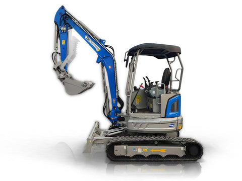 Μίνι εκσκαφέας 4T, Kubota Diesel, με περιστροφή στην μπούμα, πλαϊνούς μοχλούς χειρισμού και γραμμή σφύρας EB40-PRO