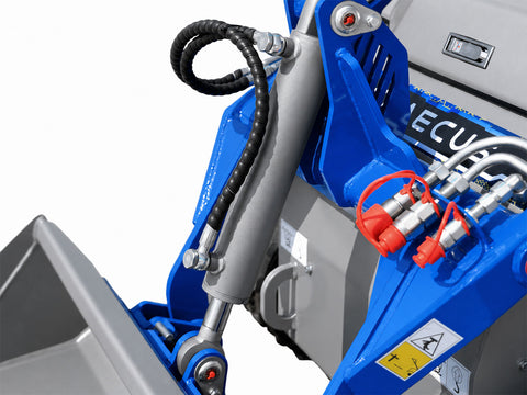 Ερπυστριοφόρος μίνι φορτωτής με Honda GX690 V-Twin, ταχυσύνδεσμο παρελκομένων, 3 αντλίες, DANFOSS Δανίας και ψυγείο υδραυλικού λαδιού.