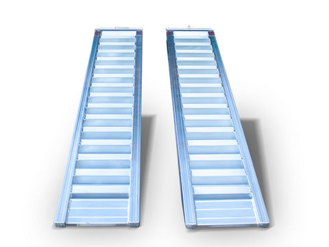 2 Ράμπες αλουμινίου 1600RAMP1T μήκους 1600mm για λαστιχοφόρο ή ερπυστριοφόρο μηχάνημα απόβαρου 1000kg