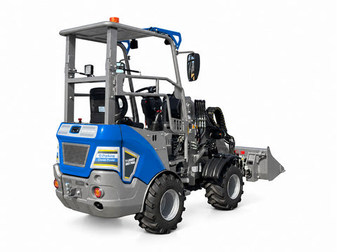 Τηλεσκοπικός σπαστός τροχοφόρος φορτωτής 4×4 HST με κινητήρα Perkins 25 hp, χυτό πίσω αντίβαρο, all in one joystick, Euro hitch και ιταλική υδροστατική μετάδοση PWG.