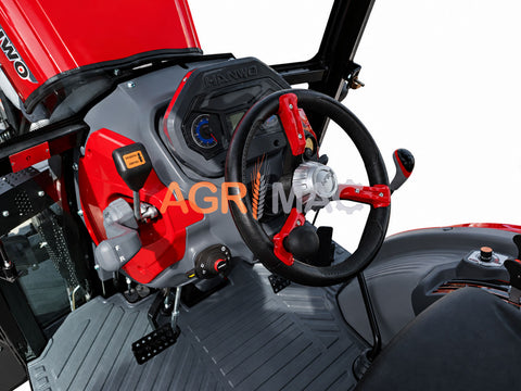Τρακτέρ 4x4 με καμπίνα και Air Condition | 60 HP μέγιστη ισχύς | Τετρακύλινδρος κινητήρας Turbo | Συγχρονισμένη ρεβέρσα 8+8 | Αερόφρενα | HANWO 504 PRO CAB