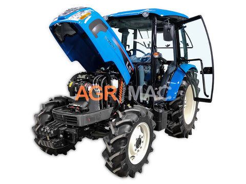 LS XU6168 Cab 84HP 4WD Mitsubishi TURBO δενδροκομικό-αμπελουργικό τρακτέρ καμπίνα συνδυασμός με GRAECUS FREZA B185