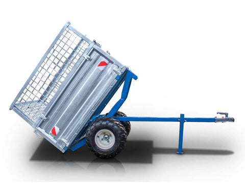 Τρείλερ για τρακτέρ με μηχανική ανατροπή 600kg και γαλβανιζέ παραπέτα MT600-M