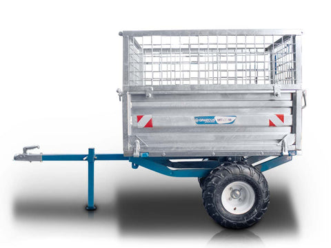Τρείλερ για τρακτέρ με μηχανική ανατροπή 600kg και γαλβανιζέ παραπέτα MT600-M