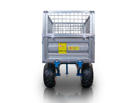 Τρείλερ για τρακτέρ με μηχανική ανατροπή 600kg και γαλβανιζέ παραπέτα MT600-M